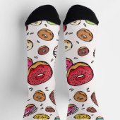 Donuts nahtloses Muster Socken (Oben)