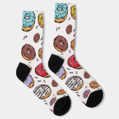 Donuts nahtloses Muster Socken (Rechts)