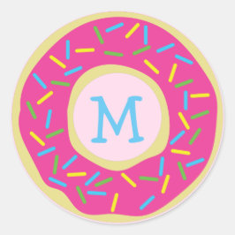 Donuts Niedlich Kid Monogram Umschlag Aufkleber Do
