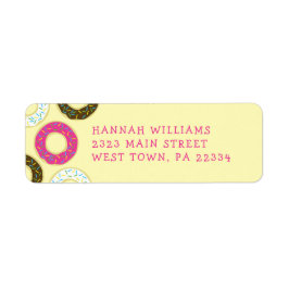 Donuts Niedlich Kid's Return Address Label