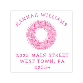 Donuts Niedlich Kid's Rücksendeadresse Briefmarke Permastempel