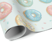 Donuts Niedlich Minze Grün Rosa & Gelb Geschenkpapier (Rolleneckpunkt)