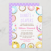 Donuts Oaster Baby Dusche Einladung (Vorne/Hinten)