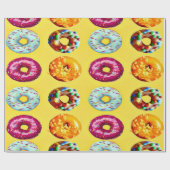 Donuts on yellow geschenkpapier (Flach)