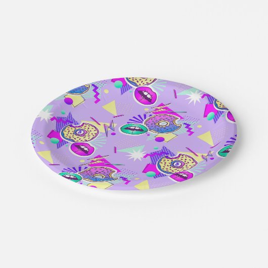 Donuts Pappteller (Schrägansicht)