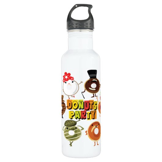 Donuts Party Edelstahlflasche (Vorderseite)