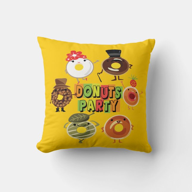 Donuts Party Kissen (Vorderseite)
