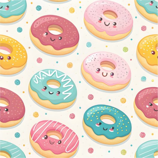 Donuts Pattern Aufkleber (Vorderseite)