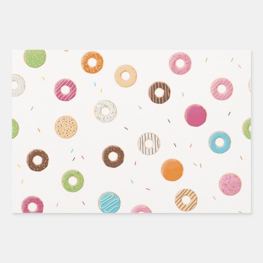 Donuts Pattern Geschenkpapier Set (Vorderseite 2)