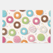 Donuts Pattern Geschenkpapier Set (Vorderseite)