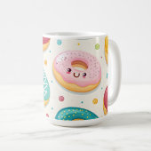 Donuts Pattern Kaffeetasse (VorderseiteRechts)