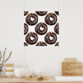 Donuts Pattern Poster (Küche)