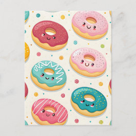 Donuts Pattern Postkarte