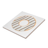 Donuts pink blau und Bissen Schokoladenmuster Fliese (Seite)