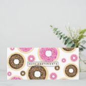 Donuts Pink & Brown Sprinkles Geschenkgutschein (Stehend Vorderseite)