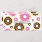 Donuts Pink & Brown Sprinkles Geschenkgutschein (Vorne/Hinten)