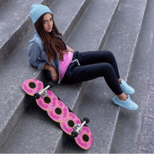 DONUTS PINK GIRLS SKATEBOARDS