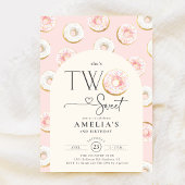 Donuts Pink Two Sweet 2nd Birthday Einladung