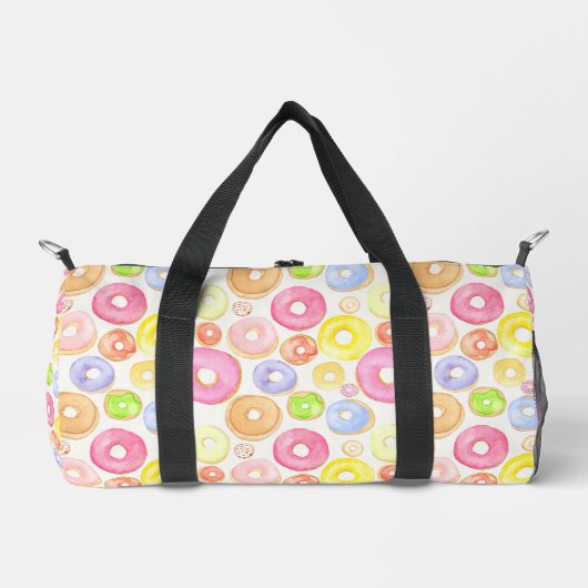 Donuts Pink, Yellow and Green Duffle Bag (Vorderseite)