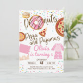 Donuts, Pizza und Pajamas, die Einladung zu den Ro (Stehend Vorderseite)