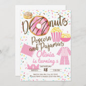 Donuts, Popcorn und Schlafanzug, die Einladung zum (Vorne/Hinten)