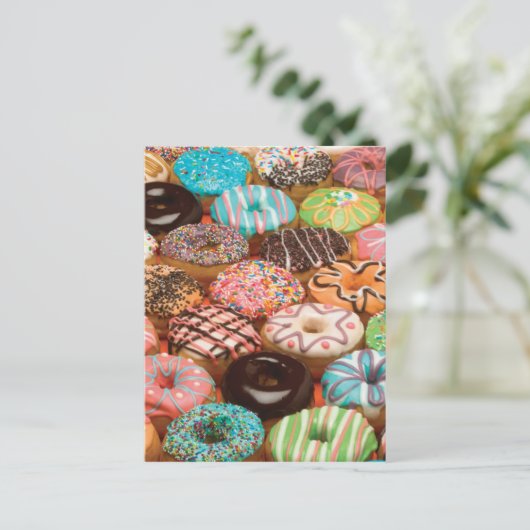 Donuts Postkarte (Stehend Vorderseite)