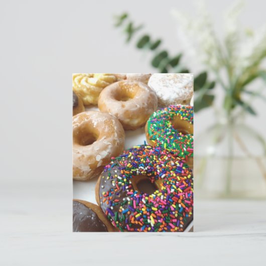 Donuts Postkarte (Stehend Vorderseite)