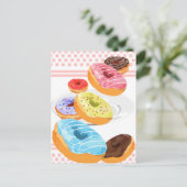 Donuts Postkarte (Stehend Vorderseite)