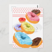 Donuts Postkarte (Vorne/Hinten)