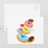 Donuts Postkarte (Vorne/Hinten)