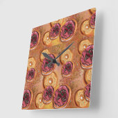 Donuts Quadratische Wanduhr (Winkel)