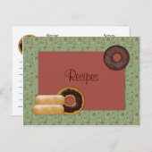Donuts Recipe Card Postkarte (Vorne/Hinten)