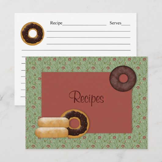 Donuts Recipe Card Postkarte (Vorne/Hinten)