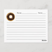 Donuts Recipe Card Postkarte (Rückseite)