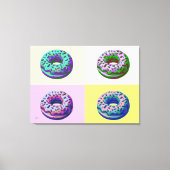 Donuts Retro Style Pop Art Leinwanddruck (Vorderseite)