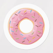 Donuts Rosa Blau und Bisse Creme 3x Set Etiketten (Design 2)