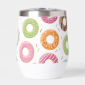 Donuts rosa blau und Bissen Schokoladenmuster (Vorderseite)
