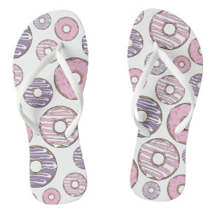 Donuts, rosa Donuts, Lila Donuts Badesandalen