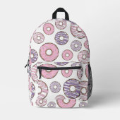 Donuts, rosa Donuts, Lila Donuts Bedruckter Rucksack (Vorderseite)