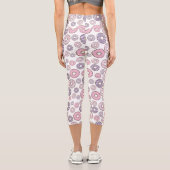 Donuts, rosa Donuts, Lila Donuts Capri Leggings (Rückseite)