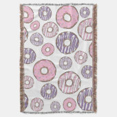 Donuts, rosa Donuts, Lila Donuts Decke (Vorderseite Vertikal)