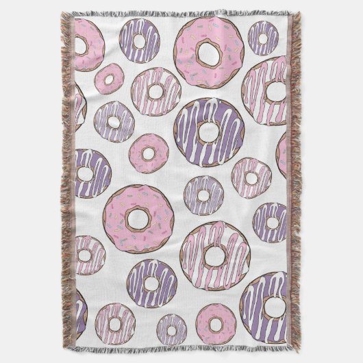 Donuts, rosa Donuts, Lila Donuts Decke (Vorderseite Vertikal)