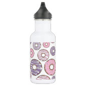 Donuts, rosa Donuts, Lila Donuts Edelstahlflasche (Rechts)