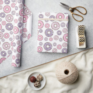 Donuts, rosa Donuts, Lila Donuts Geschenkpapier