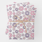 Donuts, rosa Donuts, Lila Donuts Geschenkpapier Set (Beispiel)