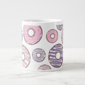 Donuts, rosa Donuts, Lila Donuts Jumbo-Tasse (Vorderseite)