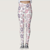 Donuts, rosa Donuts, Lila Donuts Leggings (Vorderseite)