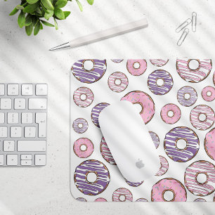 Donuts, rosa Donuts, Lila Donuts Mousepad