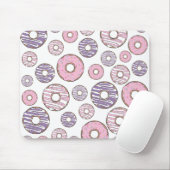 Donuts, rosa Donuts, Lila Donuts Mousepad (Mit Mouse)