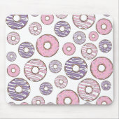 Donuts, rosa Donuts, Lila Donuts Mousepad (Vorne)